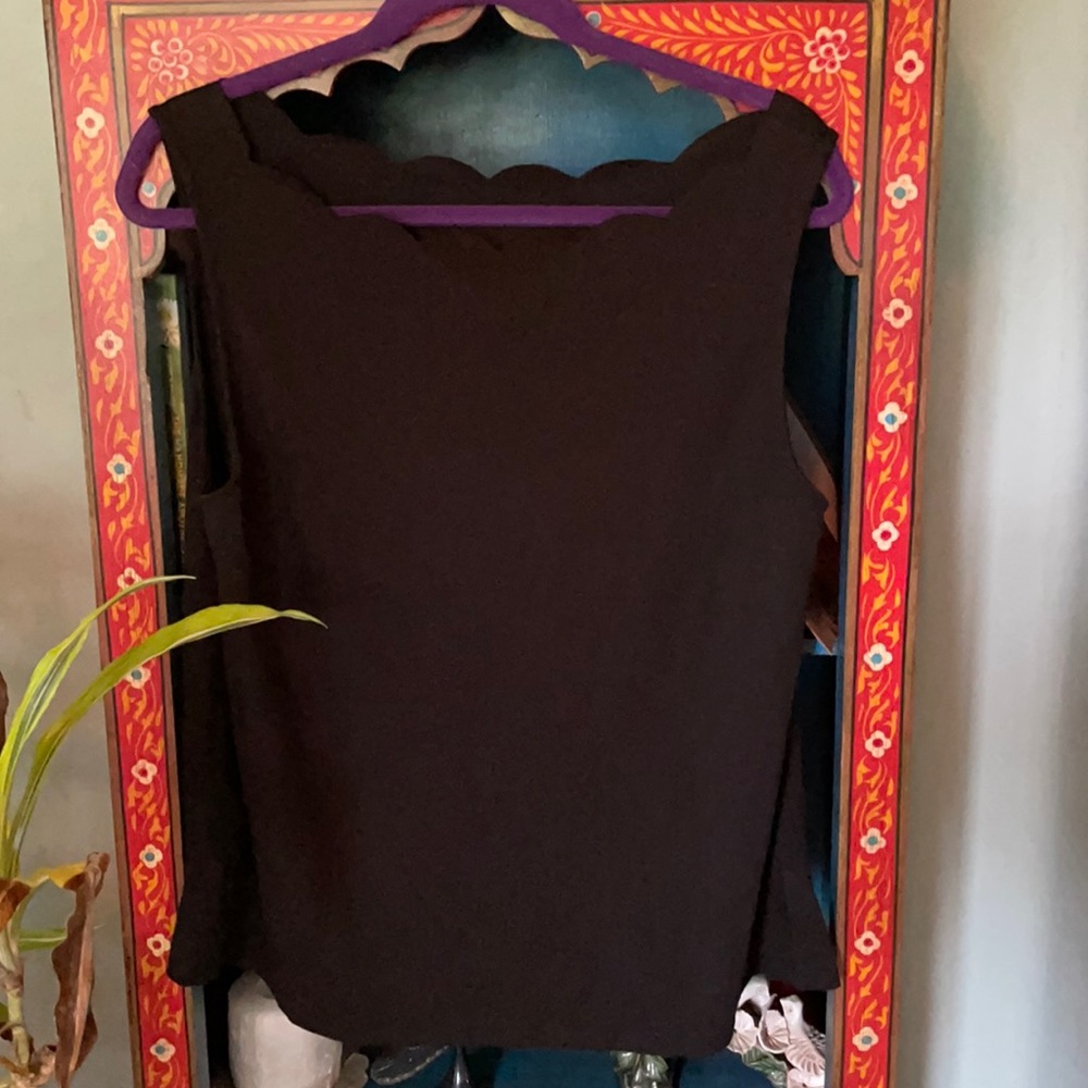 Anthropology Meg scalloped tank